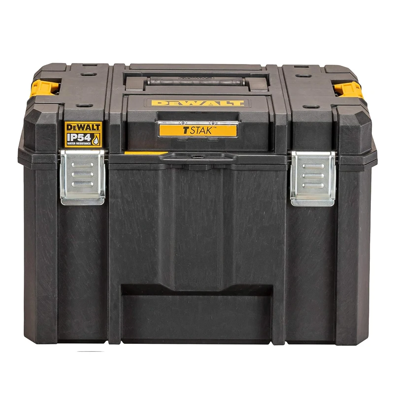 DEWALT Original DWST83346 TSTAK IP54 Deep Box Portable Lockable Stackable Waterproof Dustproof High Capacity Storage Tool Box