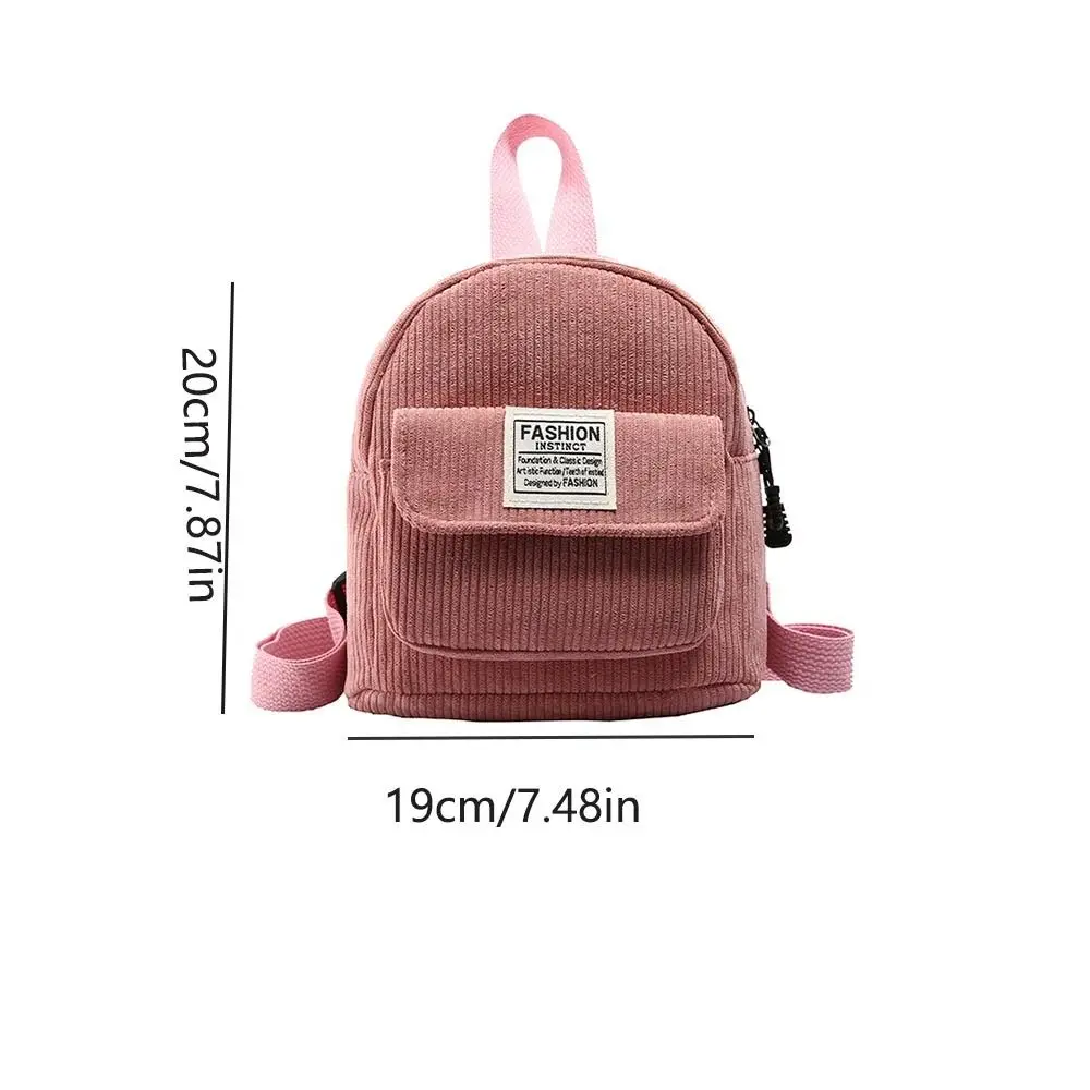 Bolsos informales para teléfono, mochila de pana, bolso de estilo coreano, Mini bolsos de hombro, mochila de Color sólido, mochilas escolares para mujer