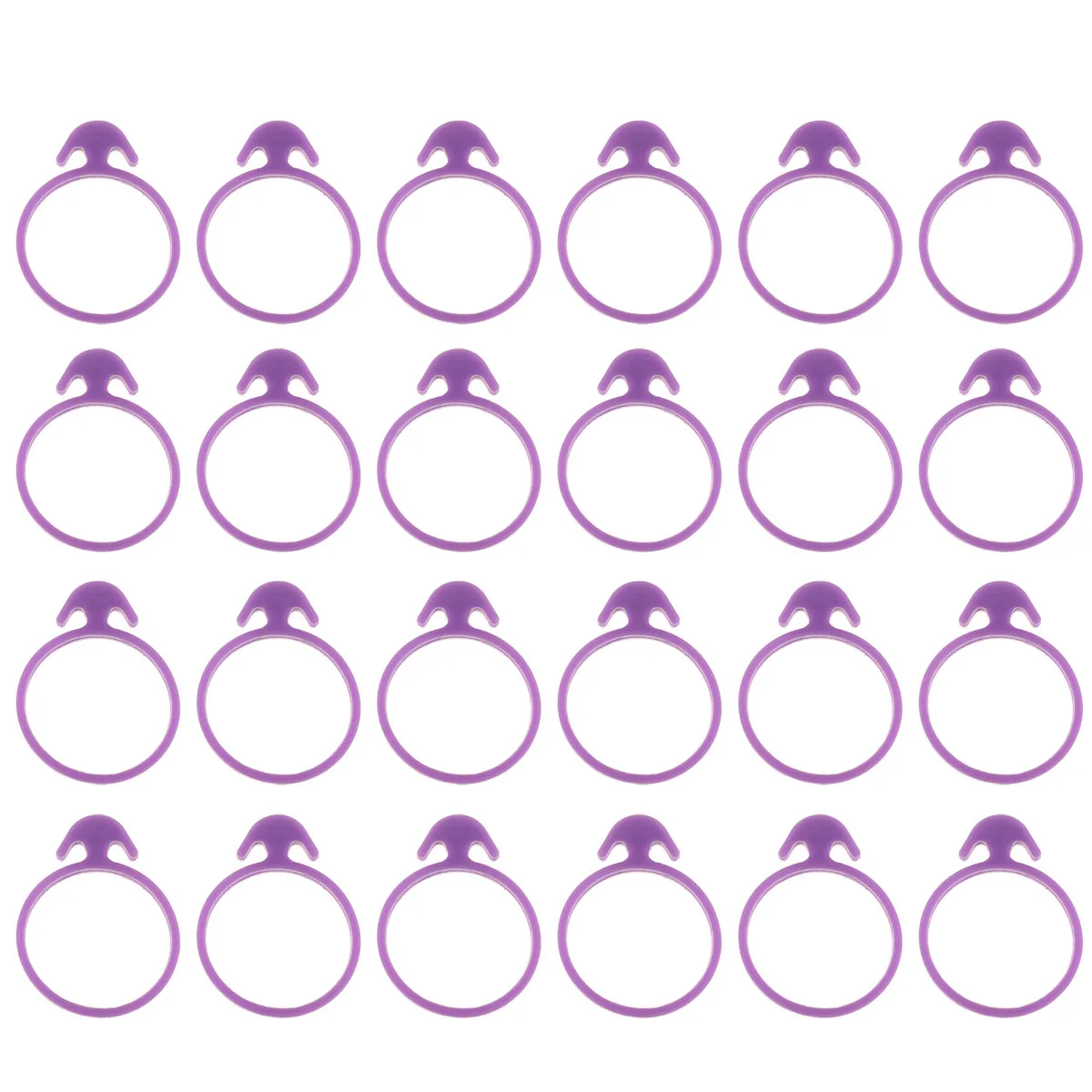 

48pcs Cake Decorating Icing Bag Sealing Ring Purple Rubber Ties Frosting Equipment Supplies Cake Bag Leak Proof