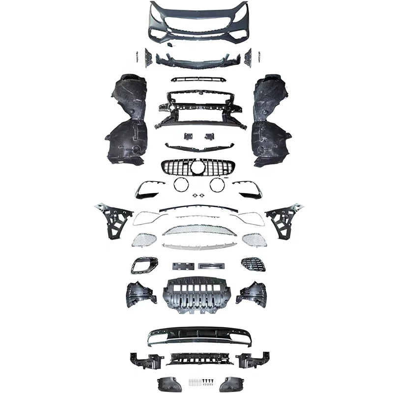 Car Body Kit for Mercedes Benz S-Class C217 up to AMG S65 with Front Rear Bumper Assembly
