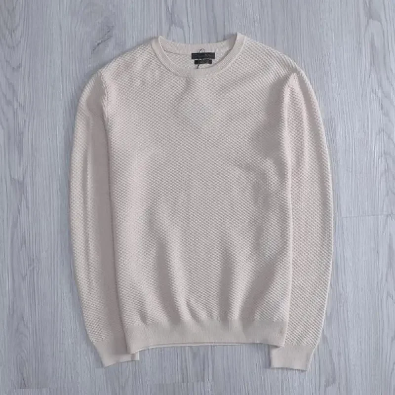 2023 Autumn Winter Solid Color O-neck Thick Warm Sweater Men Long Sleeve Mens Sweaters Slim  Pullover Men Knitwear Top