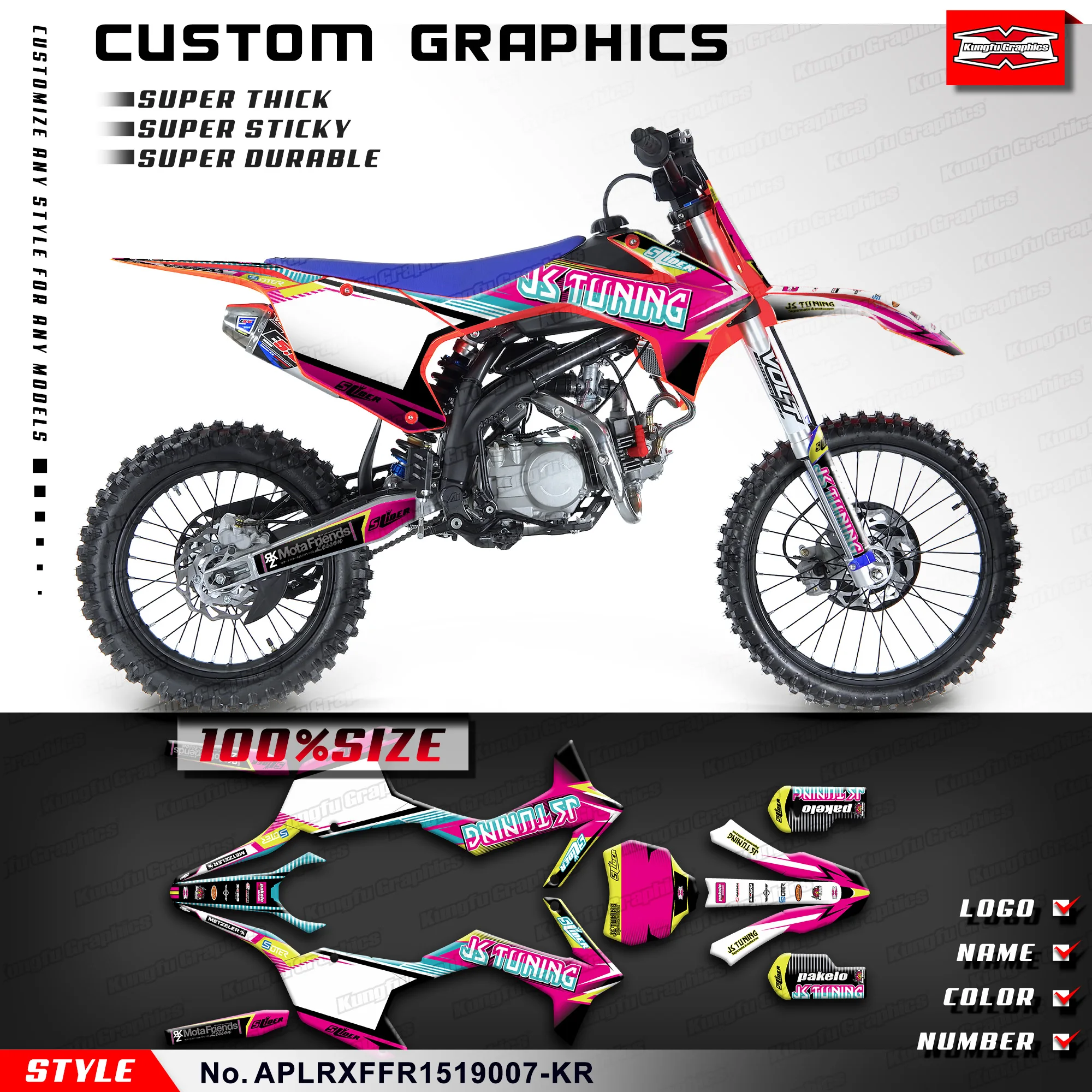 

KUNGFU GRAPHICS Graphics Kit Sticker Kit for Apollo APOLLINO RXF Freeride 150 190, Rebuilding, APLRXFFR1519007-KR
