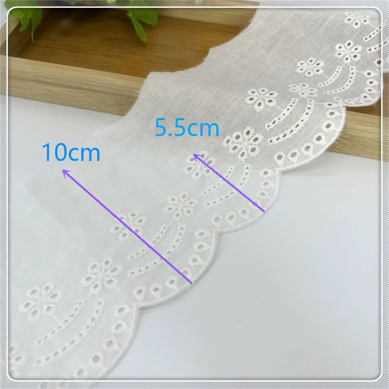 1 meter Cotton Lace Clothing Accessories 10CM Home Doll Skirt With DIY Decorative Embroidery Lace Fabric lace for needlework