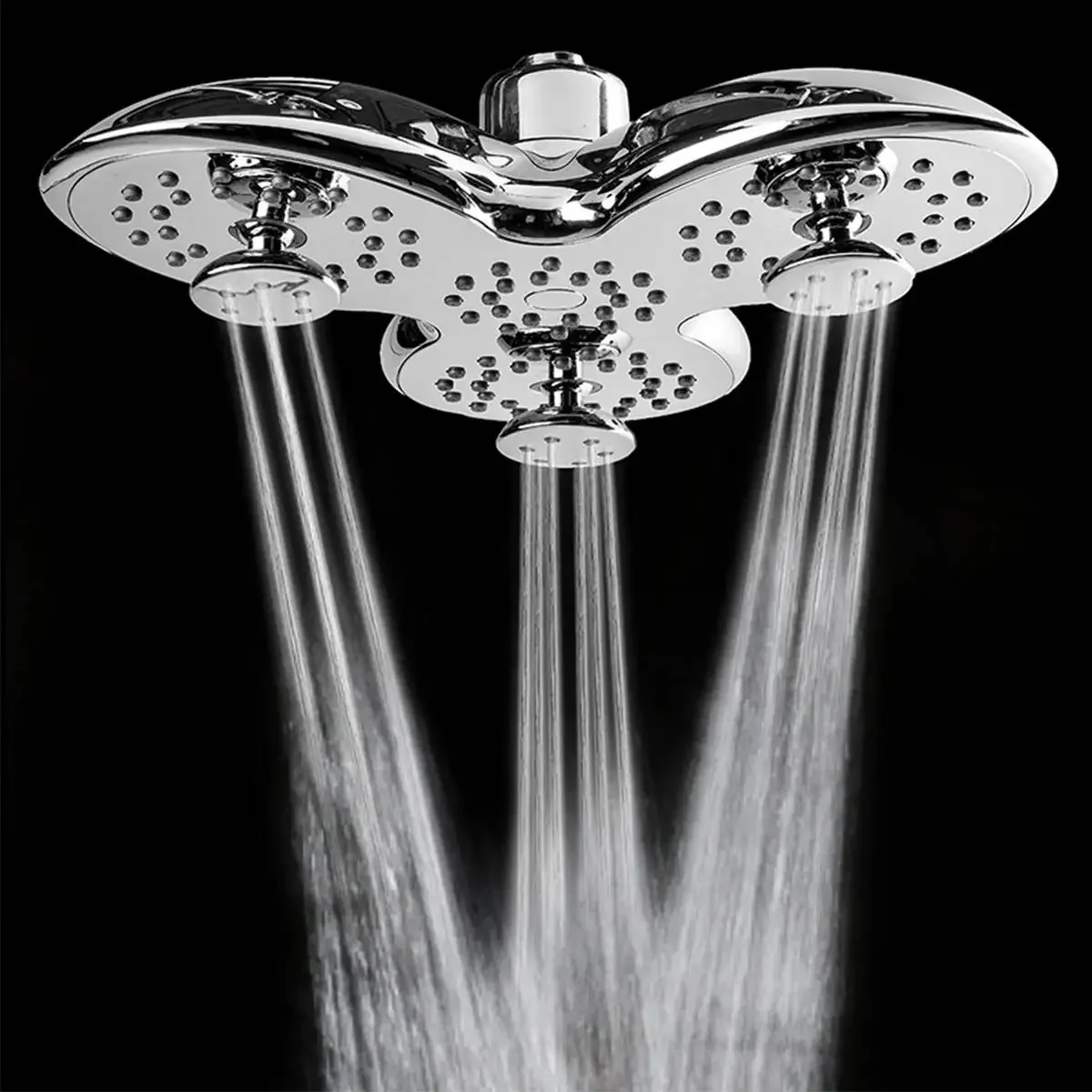 

10 Inch 3 Functions Bathroom Shower Head ABS Petal Shape Bathroom Top Shower Head Rainfall Jetting Shower SPA Shower Head