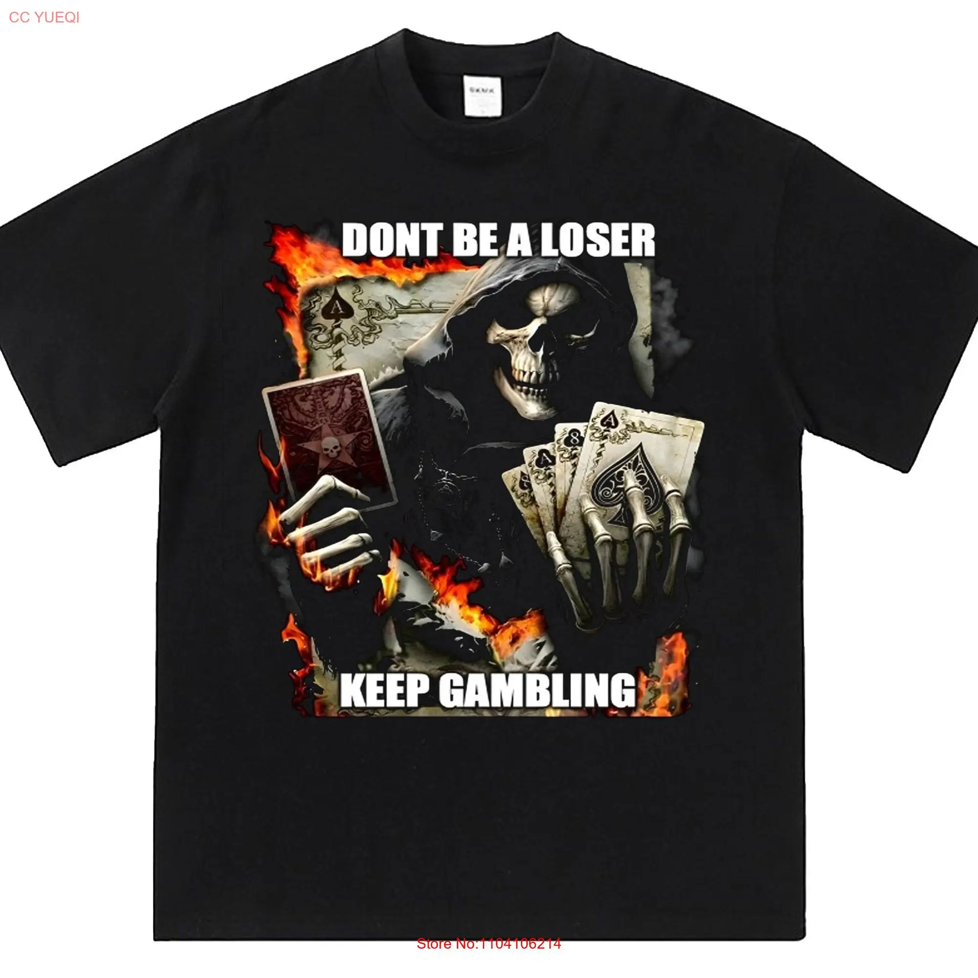 Don't be a loser keep gambling meme shirt funny T for vegas tee long or short sleeves