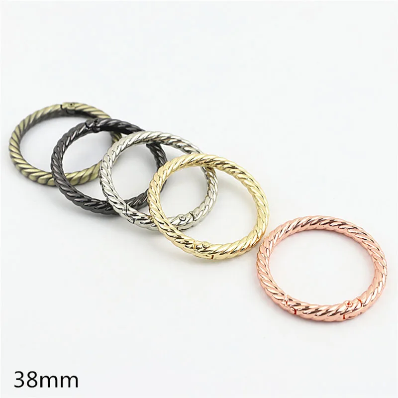 50Pcs 20/25/32/38mm Openable O Ring Buckles Metal Strap Leather Belt Webbing Spring Ring Chain Buckle Clasp DIY Accessories