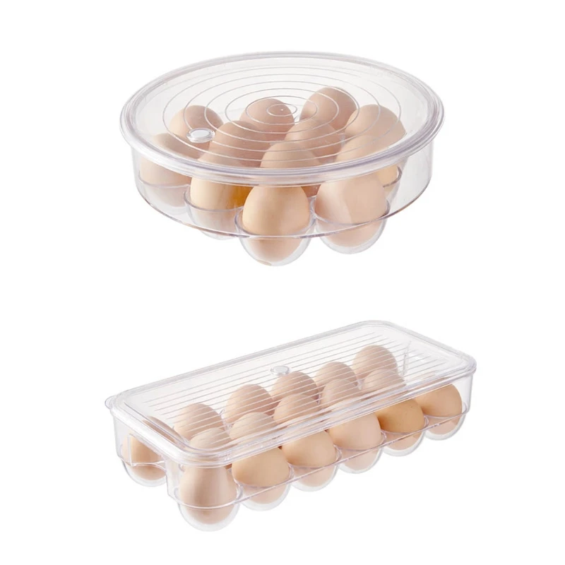 

Egg Storage Box Refrigerator Transparent Container Plastic Storage Container Eggs Holder Kitchen Drop shipping