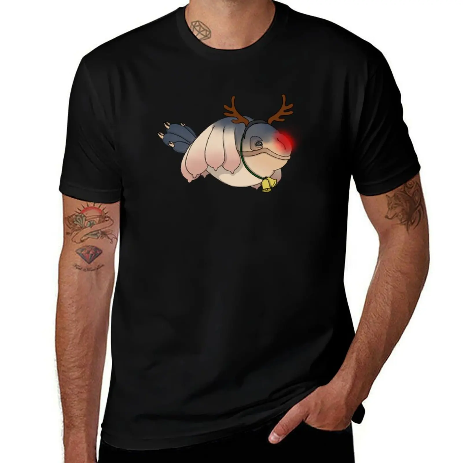 

Reindeer Skywhale T-Shirt fashion shirts topping funny costumes workout shirts for men