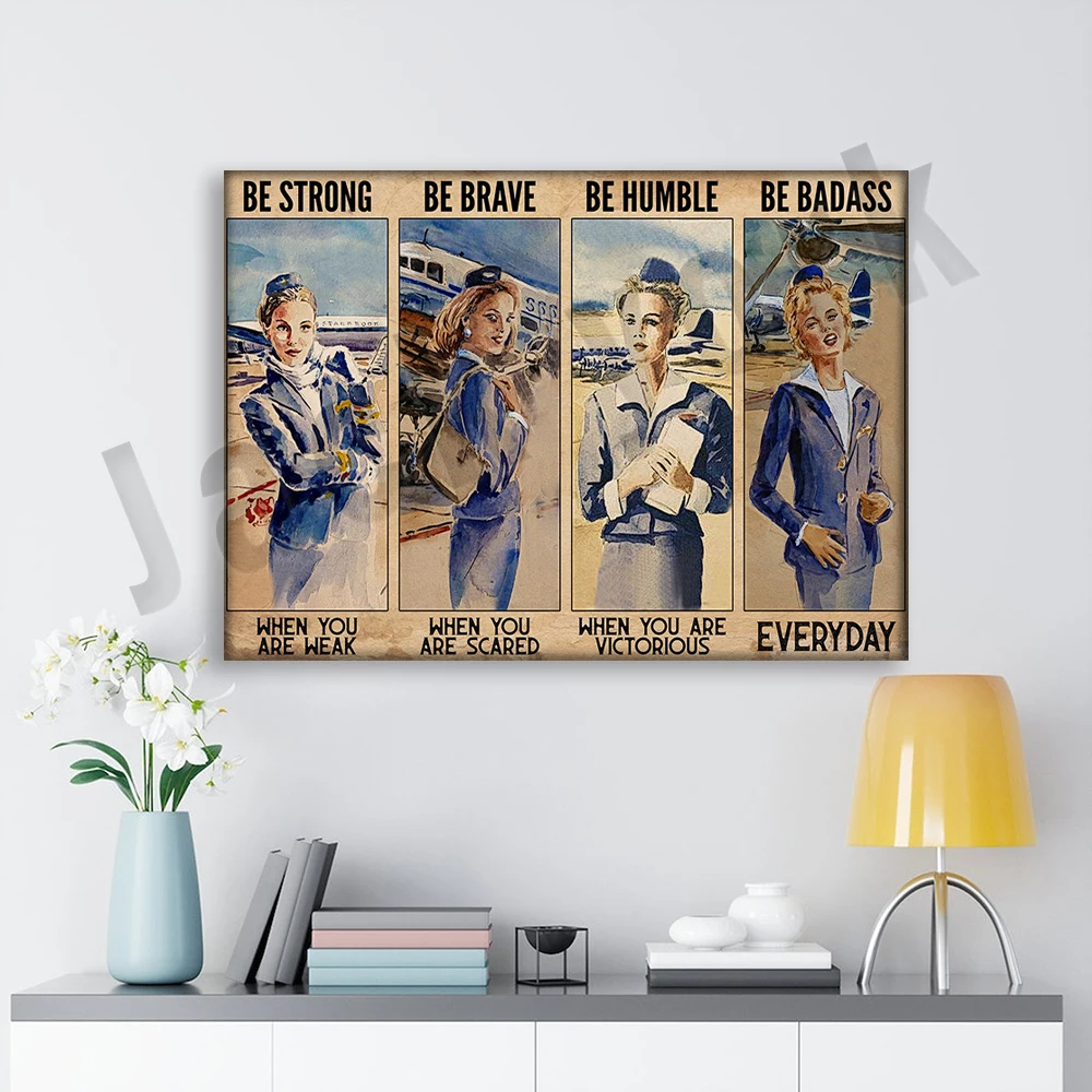 stewardess stewardess posters be strong when weak posters home life decoration posters