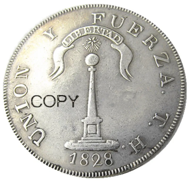 Chile Republic Peso 1828 COQUIMBO Silver Silver Plated Copy coin