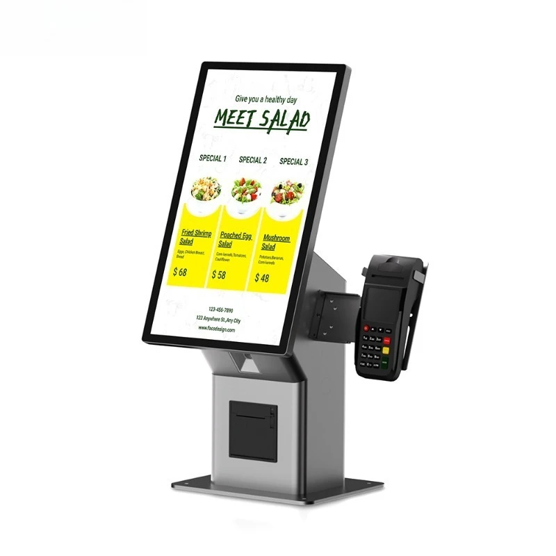 

21.5 Inch Interactive Self Service Payment Desktop Kiosk Automatic Touch Screen Kiosk Self Ordering Machine for Restaurant