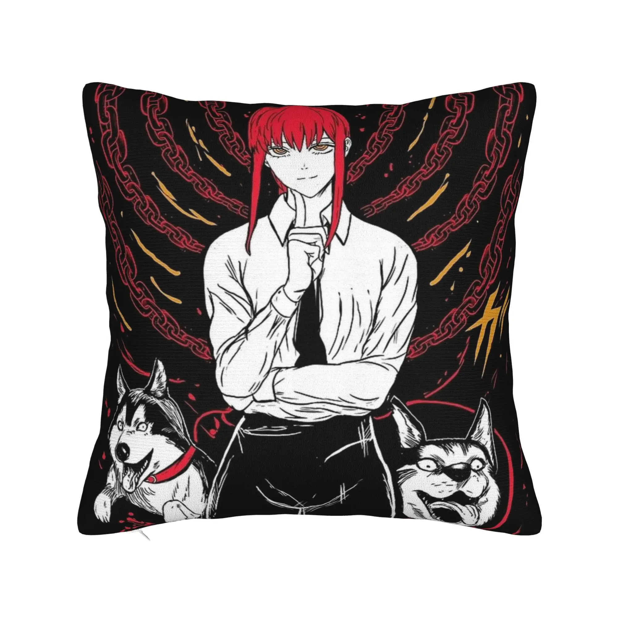 Chainsaw Man Crazy controller Pillow Case  Cute Funny Pillow Cover Soft Pillowcases For Living Room Sofa