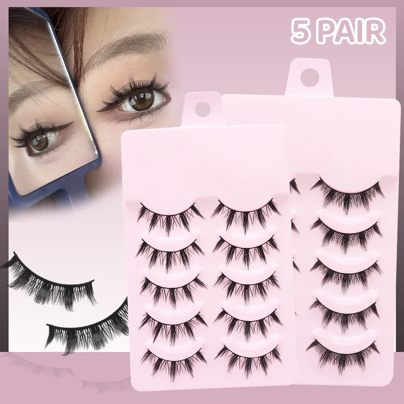 

New Manga Soft Natural Eyelashes Thick False Eyelashes for Daily Dating Makeup Full-strip False Eyelashes