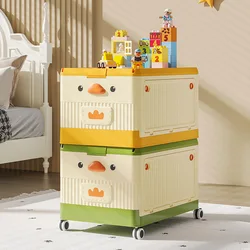 Organizing box household bedroom roller large capacity baby clothes snack book storage box