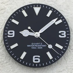 BLIGER 29mm quartz black dial Ultra green luminous for RONDA 515 quartz movement watch accessories