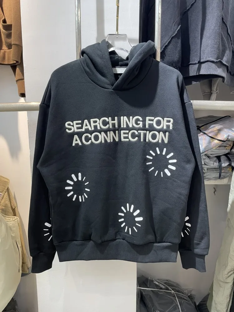 

Forgiven American Sle Oversized Fce Hoodie Embroidered Letter Print ex Autumn Winter Cotton Sweatirt