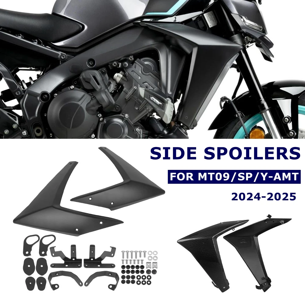 Para YAMAHA MT-09 MT09 SP MT 09 Y-AMT 2024-2025 alerones laterales para motocicleta alerones laterales desnudos Deflector de ala aerodinámico
