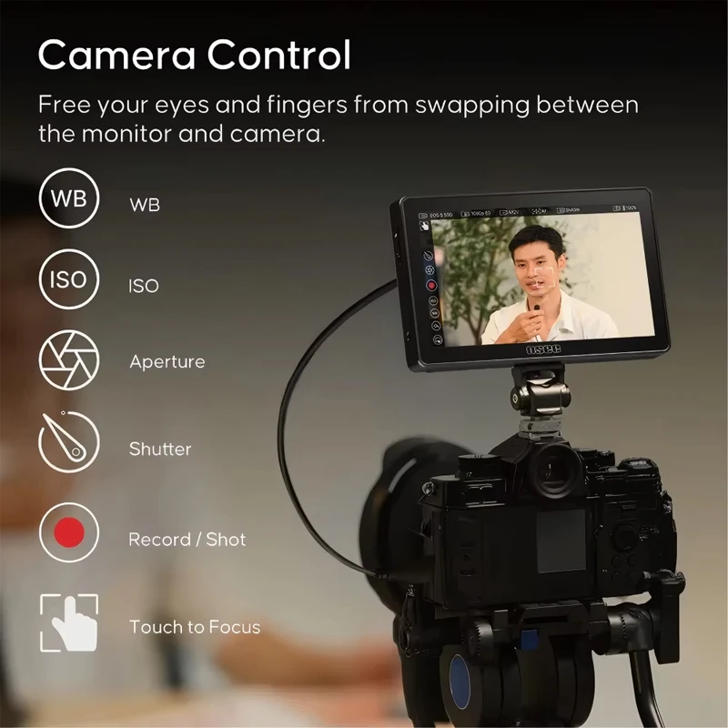 Osee G7 Pro Monitor de campo con pantalla táctil de Control de cámara de 7 pulgadas con 3G-SDI y 4K HDMI para cámara DSLR de consumo o profesional