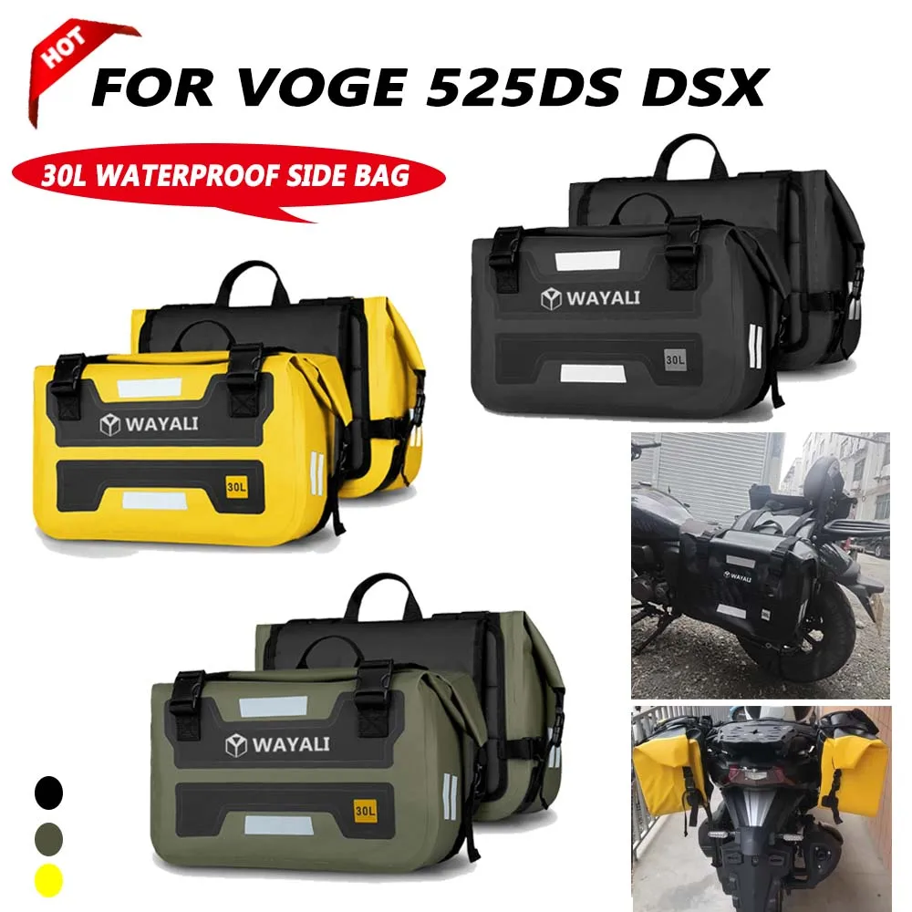 For Loncin VOGE DS525 DS525X 525DS DSX 525 ds Motorcycle Saddle Bag Waterproof Outdoor Large Capacity Luggage Storage Panniers