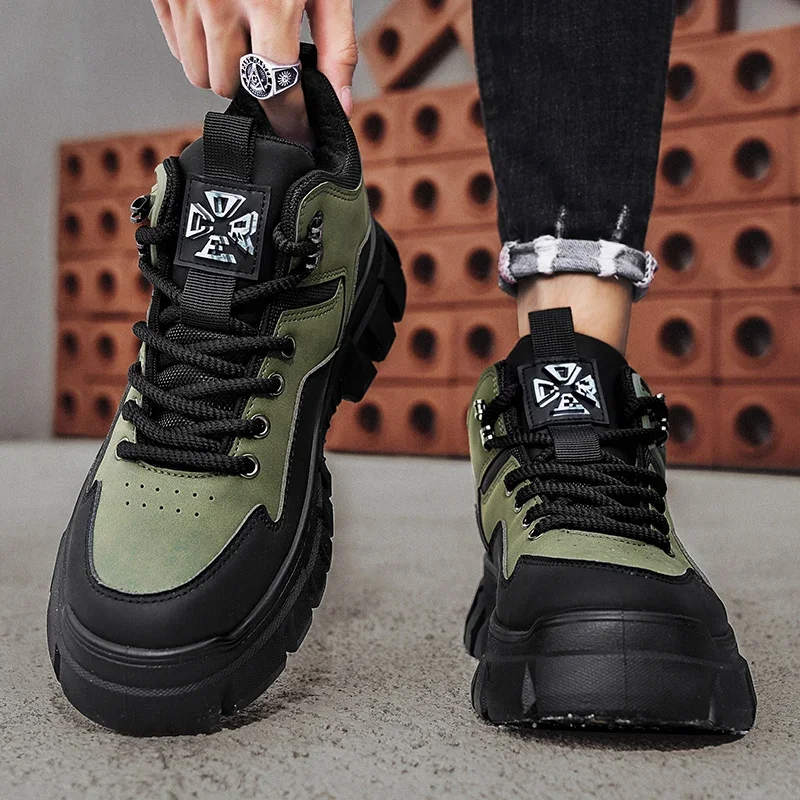 

Winter New Trendy Fashion Anti Slip Thick Soled Retro Workwear Sports Outdoor Casual Cotton Shoes Sports Tooling Sneakers