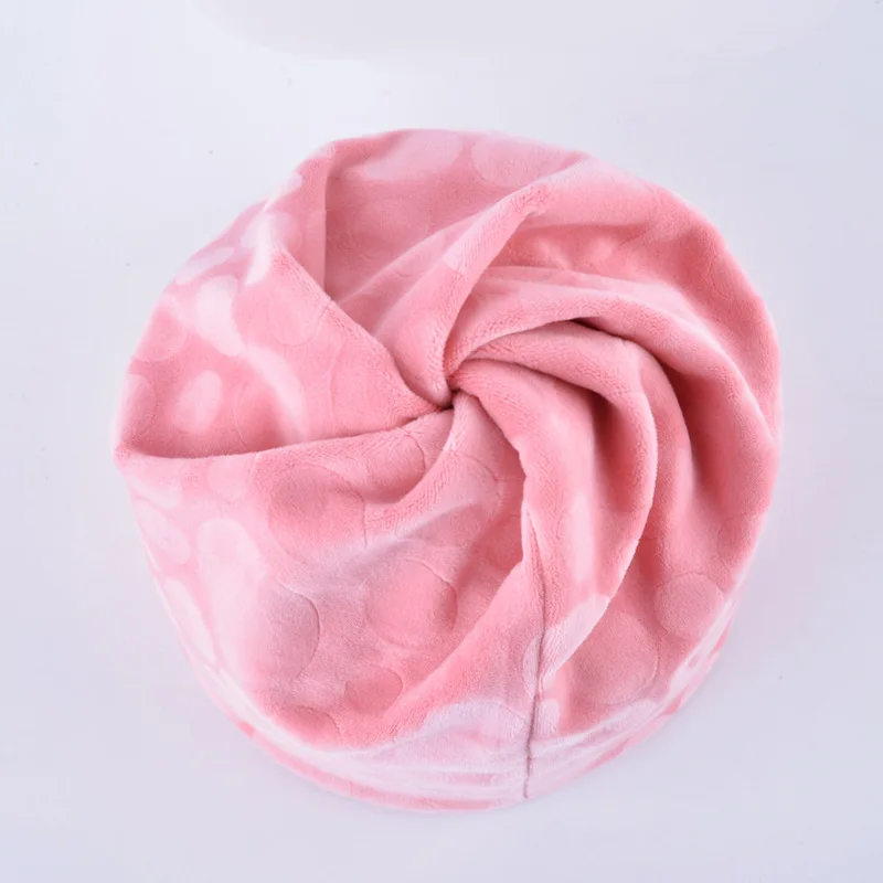 2018 AliExpress Embossed velvet neck warmer hat Spot Goods Autumn and winter styles