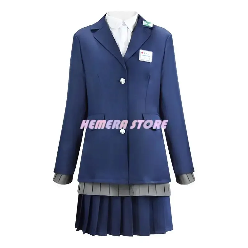 CyAnime The Dangers In My Heart Yamada Anna Косплей Костюм Парик Синяя Юбка Комплект Куртка Рубашка Школьная Форма Девушки Женщины Часть