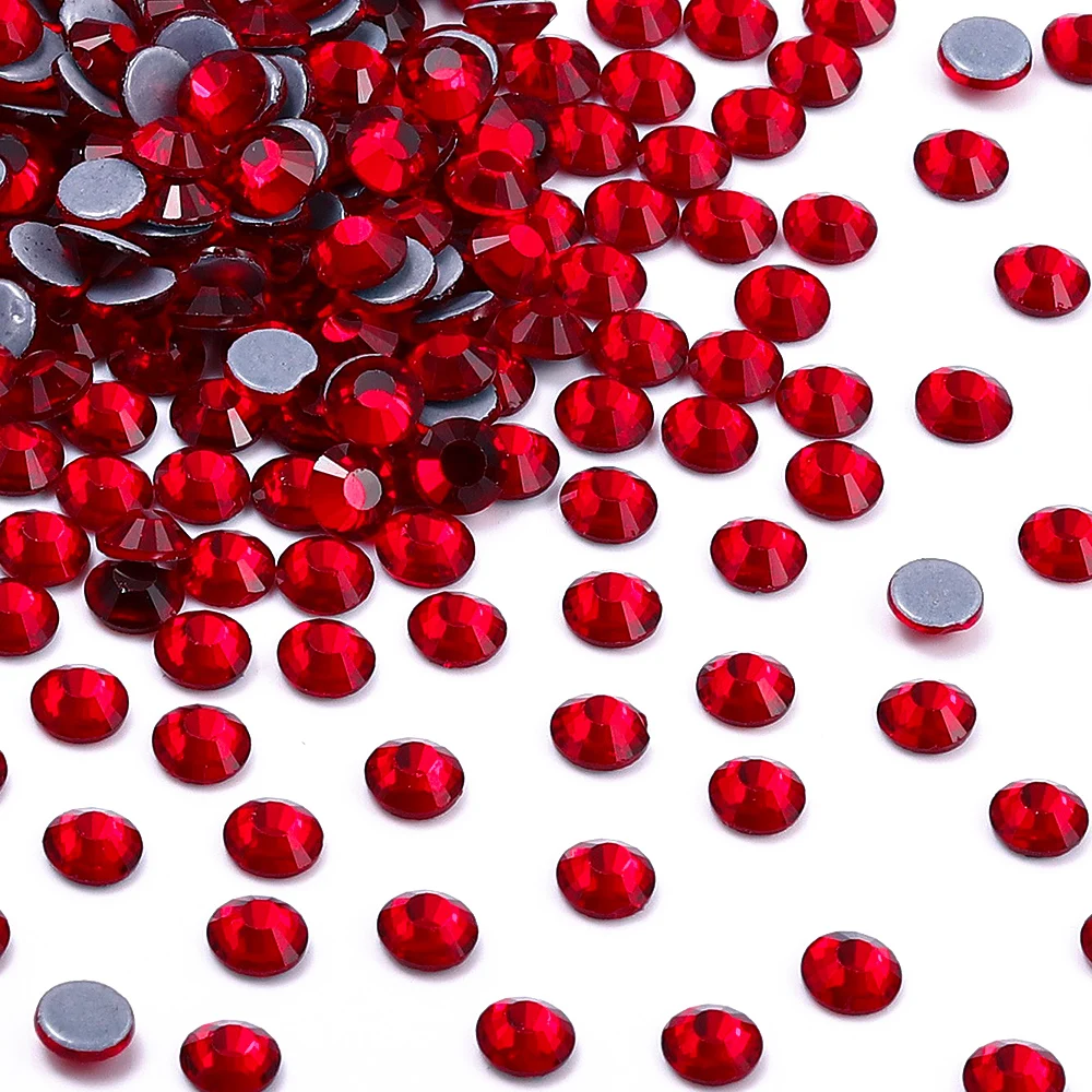 SS6-SS30 Größen Hotfix Strasssteine Superhelles Glas Strass Eisen auf Kristall für Nail Art Kleidungsstück Stoffdekorationen – Detail 13