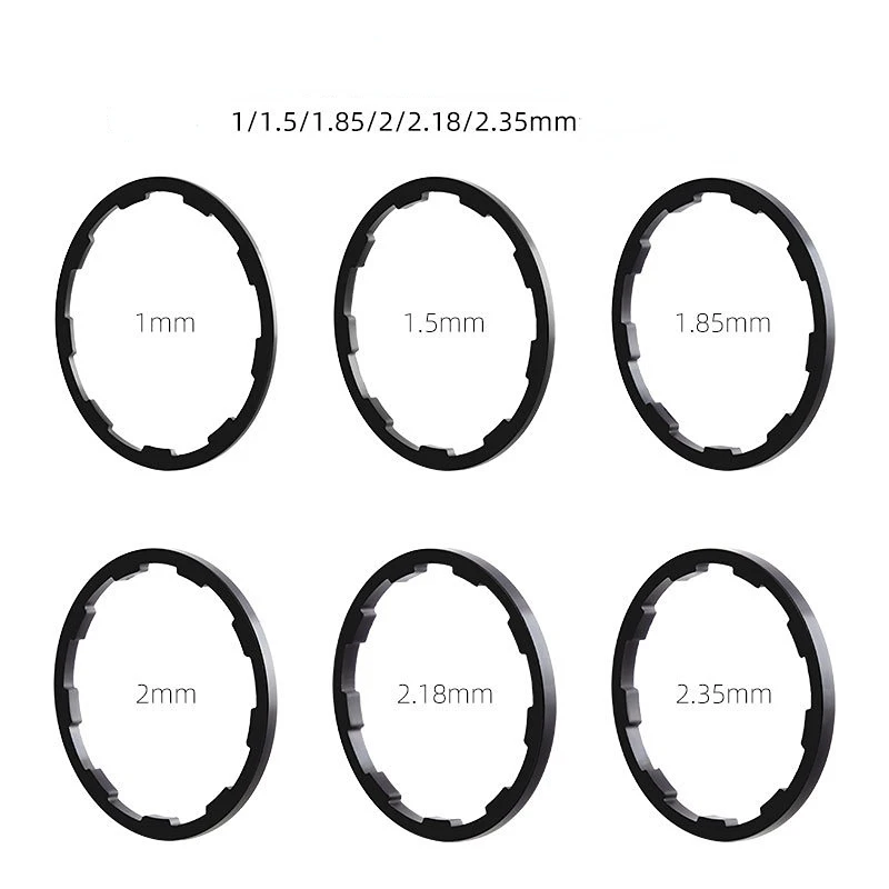 1/1.5/1.85/2/2.18/2.35mm Bicycle Hub Washer MTB Bottom Bracket Spacers Flywheel Cassette Gasket Road Bike Freehub Washer