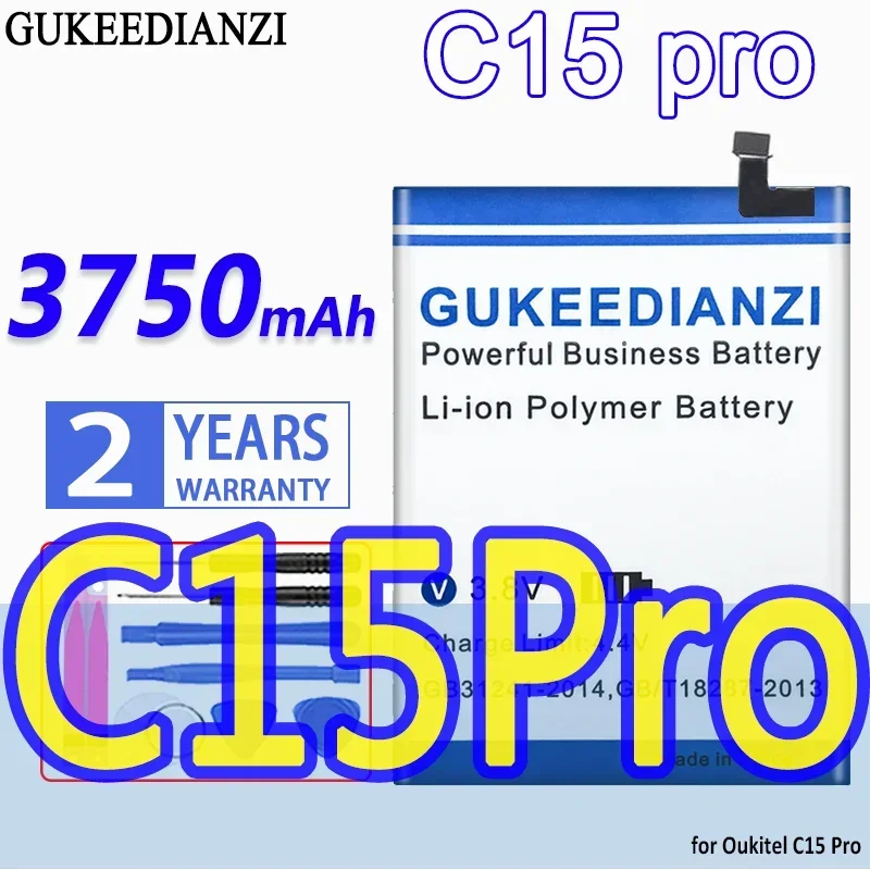 

GUKEEDIANZI High Capacity Battery 3750mAh for Oukitel C15 Pro Bateria