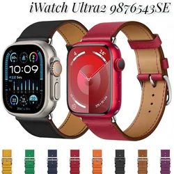 Echt Lederen Band Voor Apple Watch 10 9 8 7 46Mm 45Mm 41Mm Armband Polsband Correa Ultra2 49Mm 6 5 4 Se 44Mm 42Mm 40Mm Band