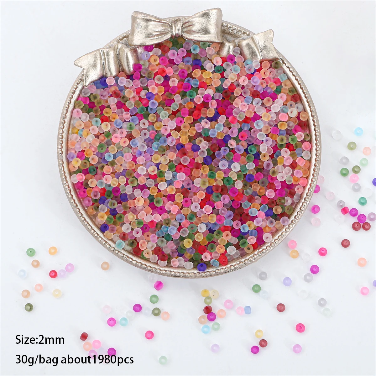 About1980 Pcs Domestic Super High Quality Transparent Frosted Glass Rice Beads Unique Loose Beads Handmade DIY Making Jewelry Ne