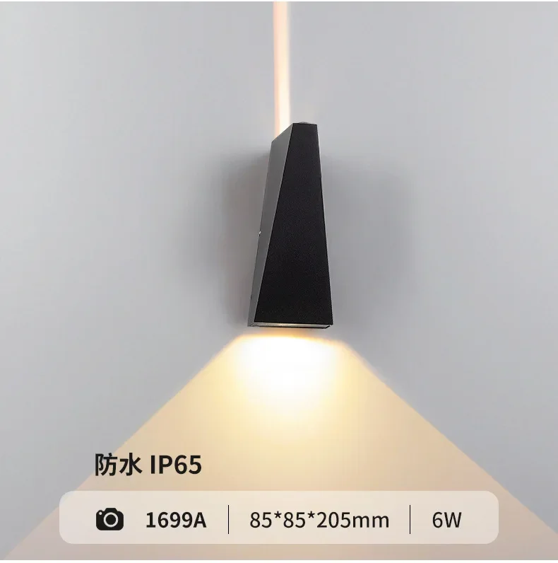 Round Square Modern Wall Lights Garden Porch Ip65 Waterproof Up Down Lighting Outdoor Led Bedroom Lamp Wall Decor
