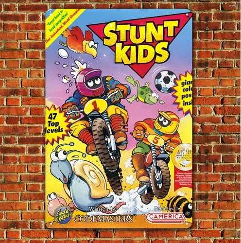 Stunt Kids Nes Retro Videospiel Metallposter Blechschild 20*30cm-Aluminium