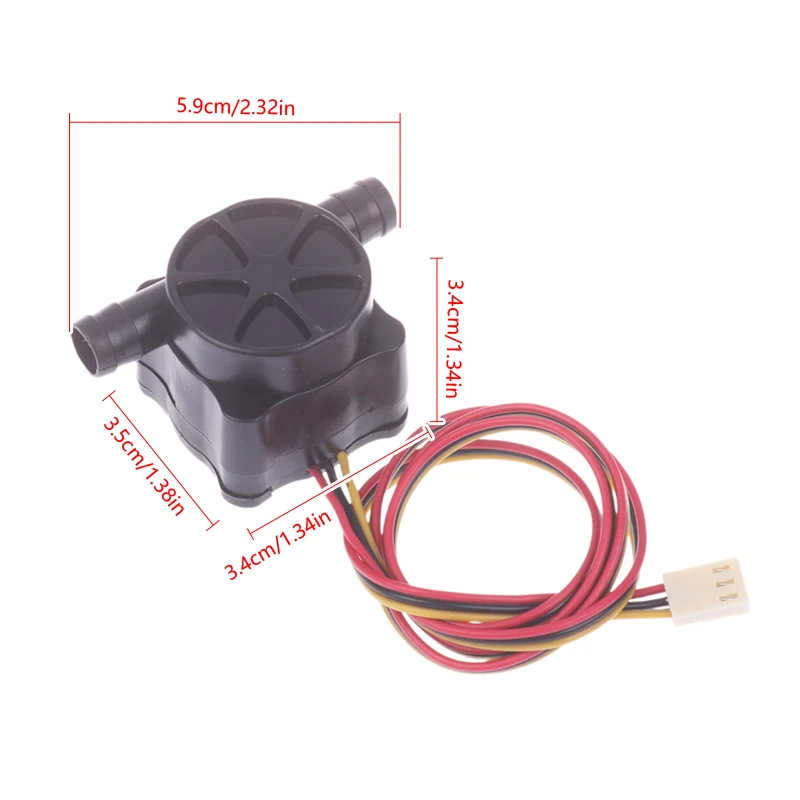 Water Flow Sensor Hall Effect Flow Sensor Rated Voltage DC 5V Water Control Flowmeter Coffee Machine Water Dispenser Flow Meter