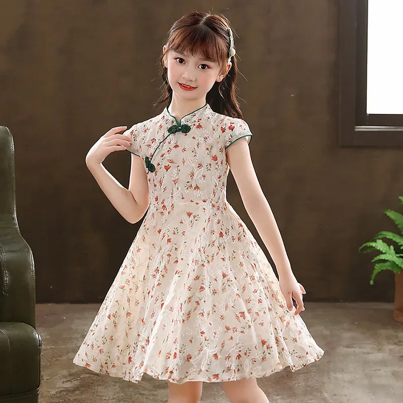 

4-11T summer children kids girls fashion cute short sleeve dress
