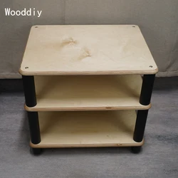 Wooddiy Customized Hifi Speaker Stand Shelf Amplifier Decoder Frame Rack Acoustic Stand Birch Plywood Foot