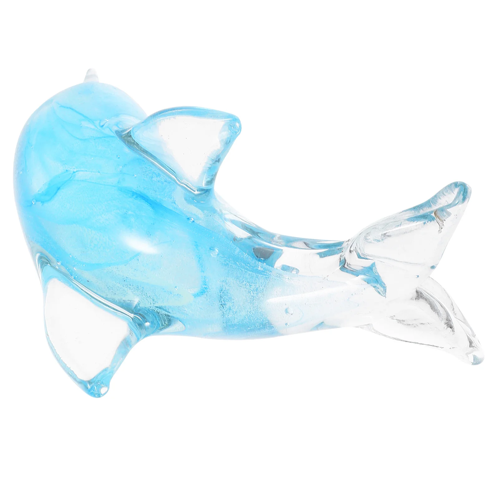 

Small Glass Dolphin Statue Elegant Sea Animal Ornament for Desktop Table Decor Space Bedroom Home Office Decoration Craft