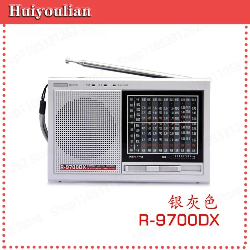 R-9700DX Portable Dual Conversion Full Band Radio for Elderly Multiband Analog Receiver