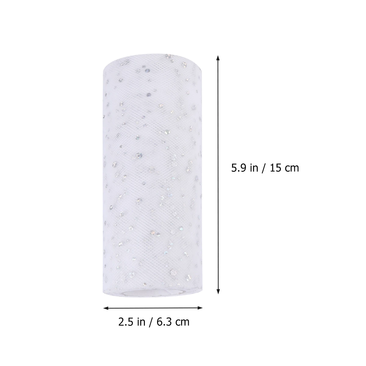 

Sequin Tulle Rolls 15cm White Fabric for DIY Craft Birthday Wedding Decorations Party Tutu Gauze Yarn Polyester