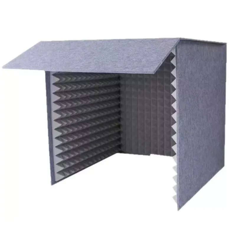 Portable Desktop Vocal Isolation Booth 60/80cm, Removable Acoustic Panels, Soundproof Shield for Clear Voice Recording