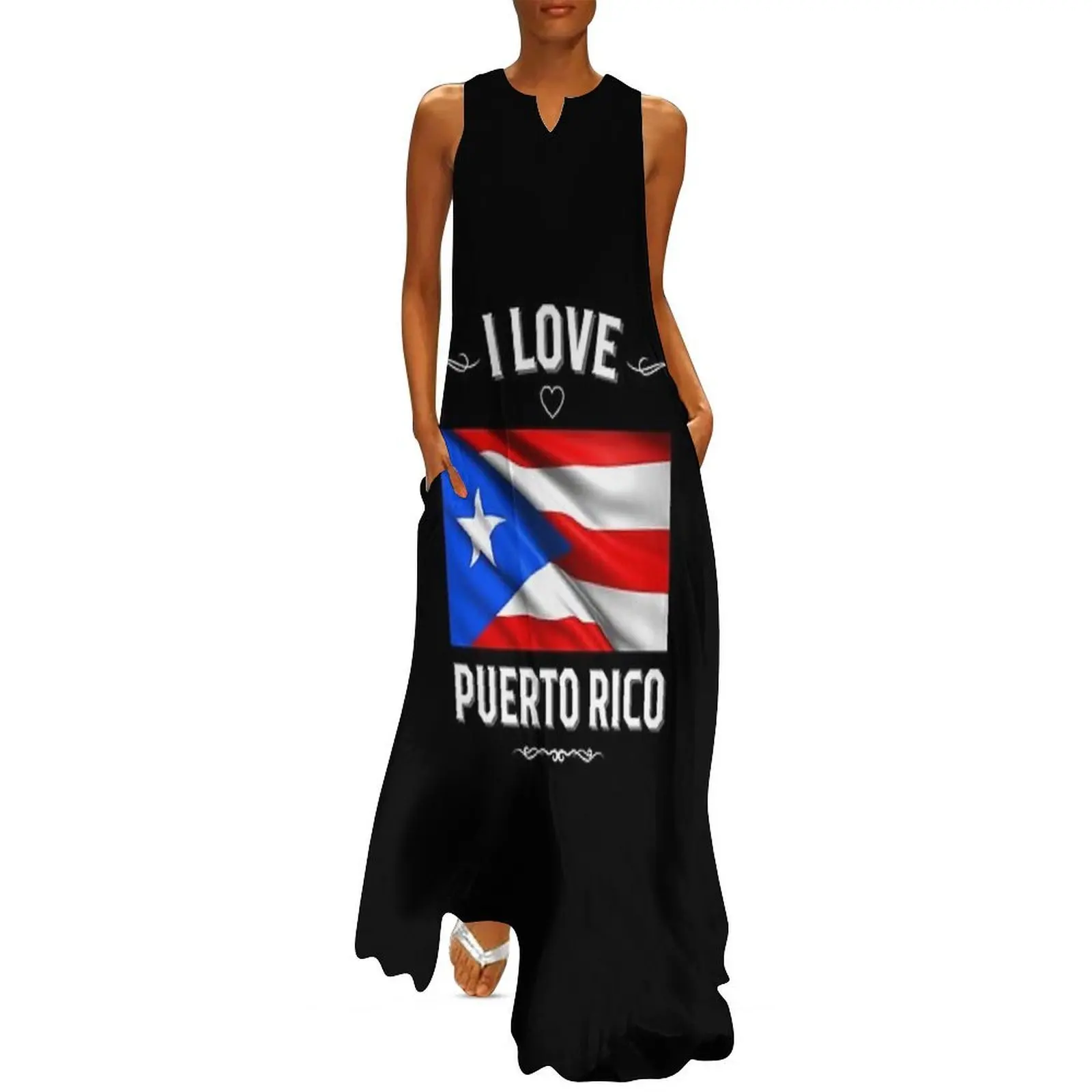

I Love Puerto Rico Long Dress sexy short dresses daring elegant women's dresses sale elegant party dresses for women 2025
