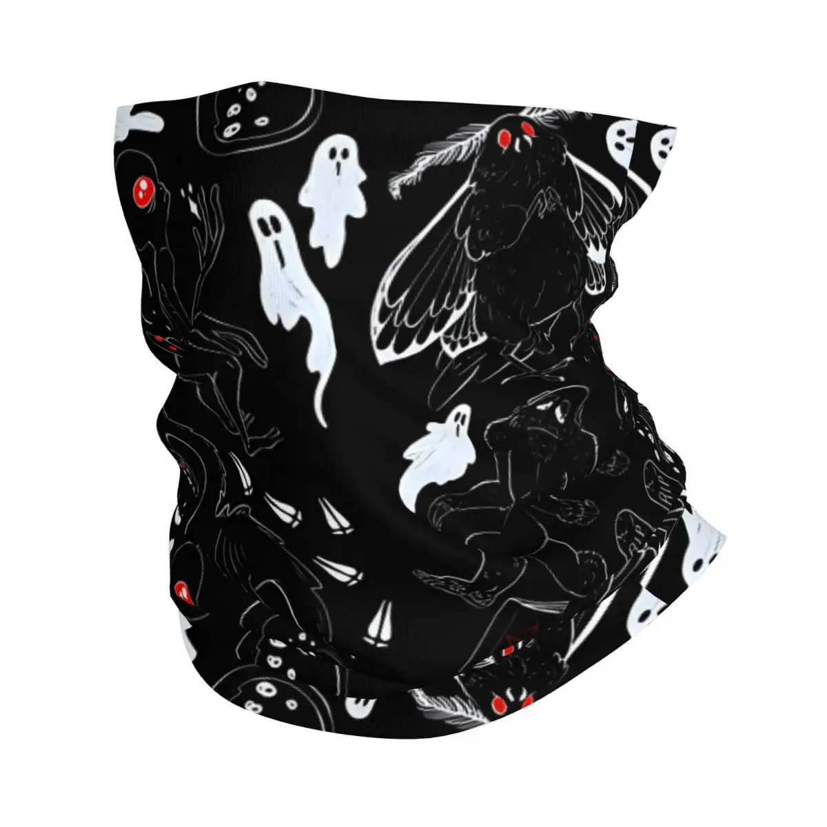 Cryptid Collection Thin Bandana Neck Gaiter Mothman Wrap Scarf Headband Neck Cover