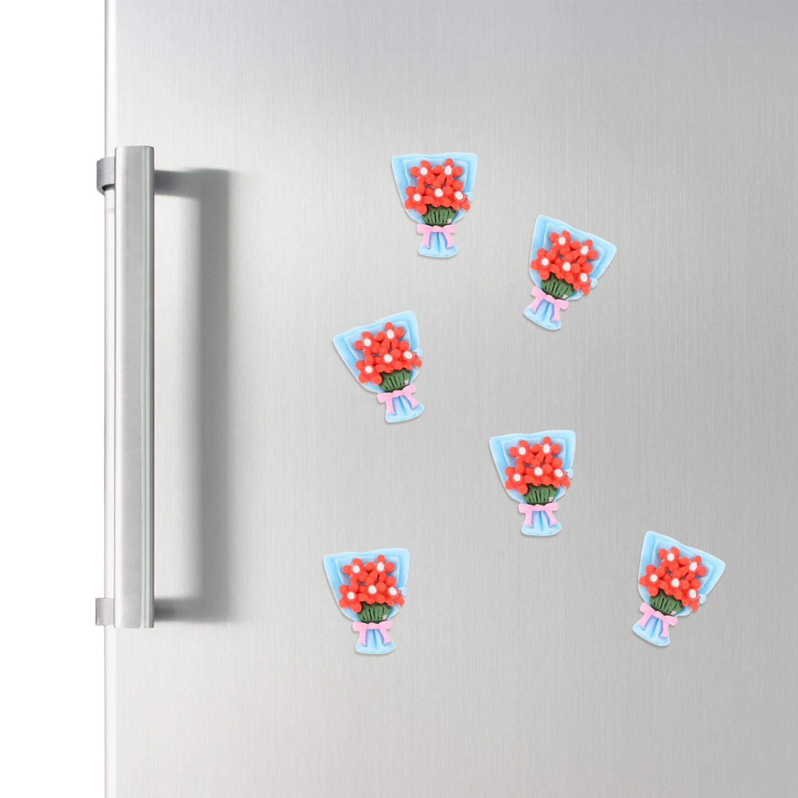 

10 Pcs held Flower Resin Charms Phone Case Hairpin Decor Blue Bouquet Diy Resin Adornment Shape Craft Accessories