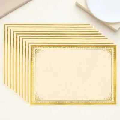 10pcs 10 Sheets Blank Paper Printable Inner For Diploma Award Certificate School Honor Graduate Certificate Printing Supplies