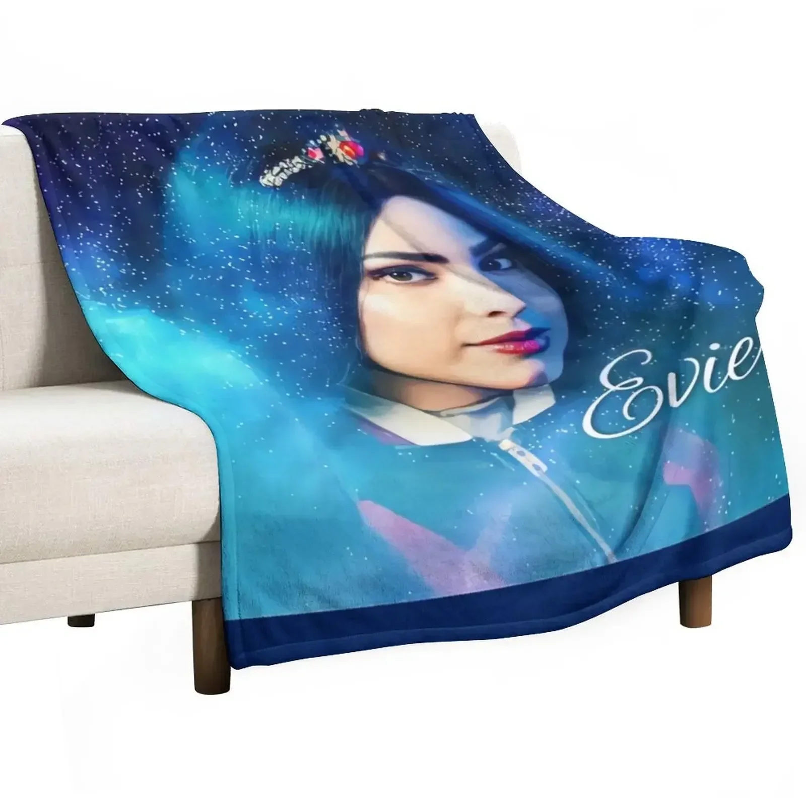 Evie Blue Princess - Descendants 3 Throw Blanket Personalized Gift warm winter Blankets