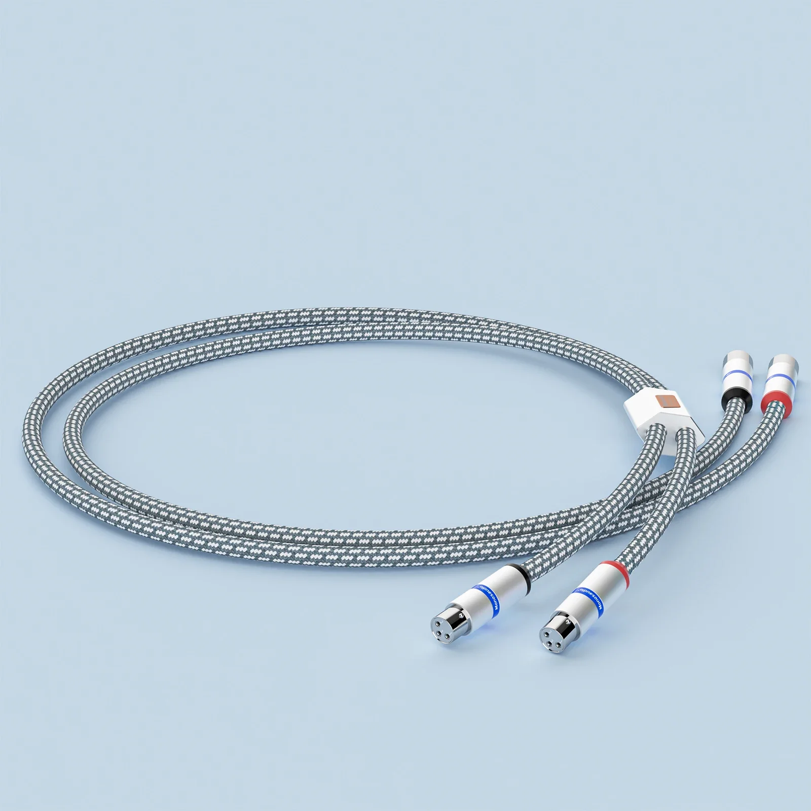 Pair Monosaudio A202X6R Silver Plated 2RCA Cable XLR Male to Female Audio Cable for Microphone MixeRhodium Plated RCA Plug Cable