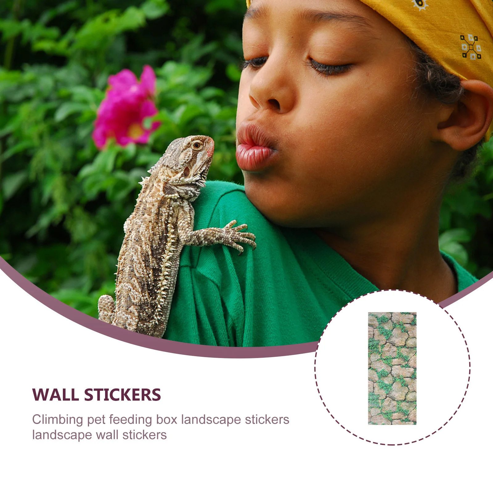 

Reptile Tank Decorative Rocks Pattern Wallpaper Thickened Self-Adhesive Sticker Safe Reptile Living Tank Decal Terrarium
