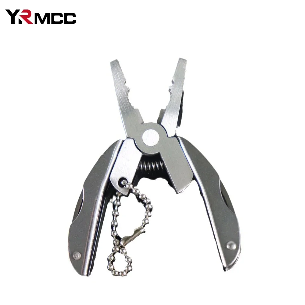 Multifunctional Pliers Portable Stainless Steel Multi-Tool Pliers Knife Keychain Screwdriver for Outdoor Camping RV Car Tools
