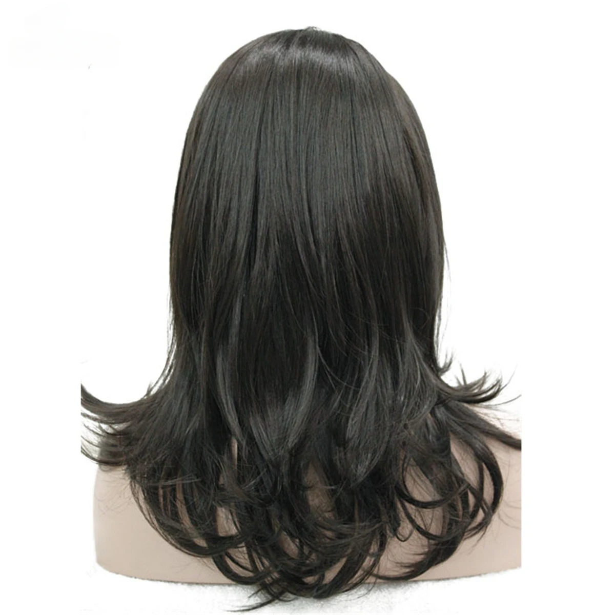 Perucas sintéticas encaracoladas longas do headband para mulheres, cabelo natural, louro ou preto, 22"