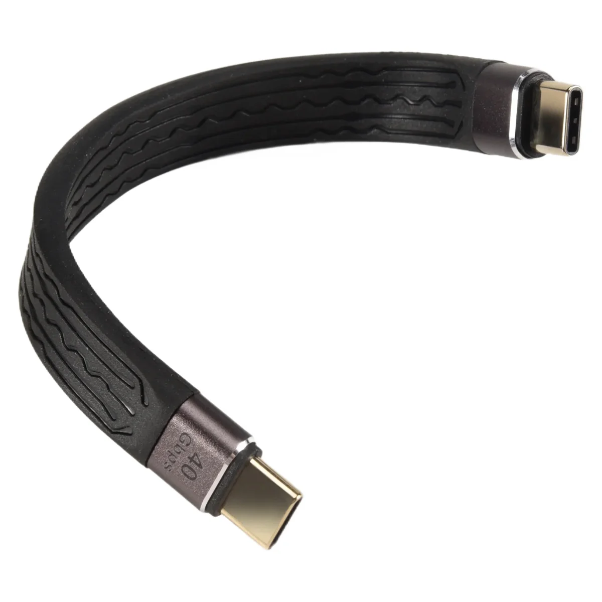 Fast Charging Data Cable 40GB Double-Ended Flexible Ultra-Short Cable, C Short Cable USB C Male to USB C Male FPC Design-Grocery